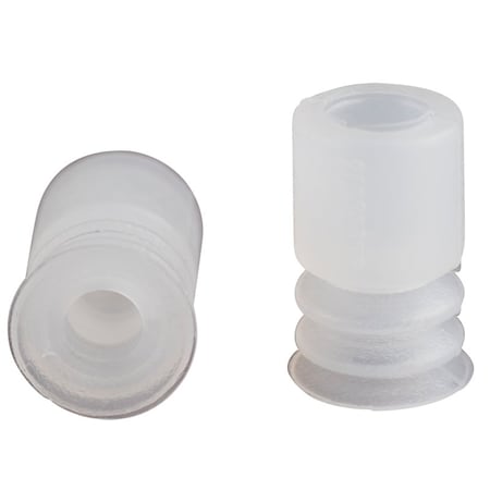 Fipa Bellows vacuum cup diam. 9 mm, Silicone transparent 21.009.002.2